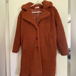 Oversized faux fur coat